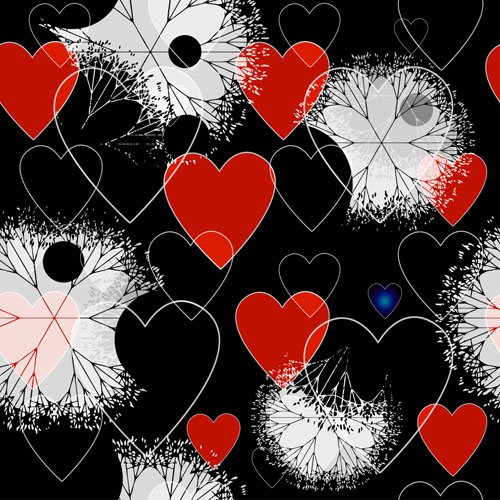 seamless pattern heart abstract 