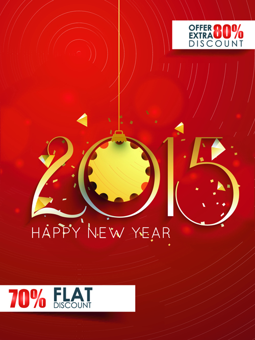 new year flyer discount cover 2015 