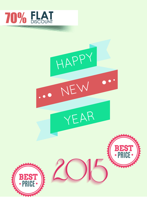 Original design 2015 new year discount flyer cover vector 02 Original design 2015 new year discount flyer cover vector 02
