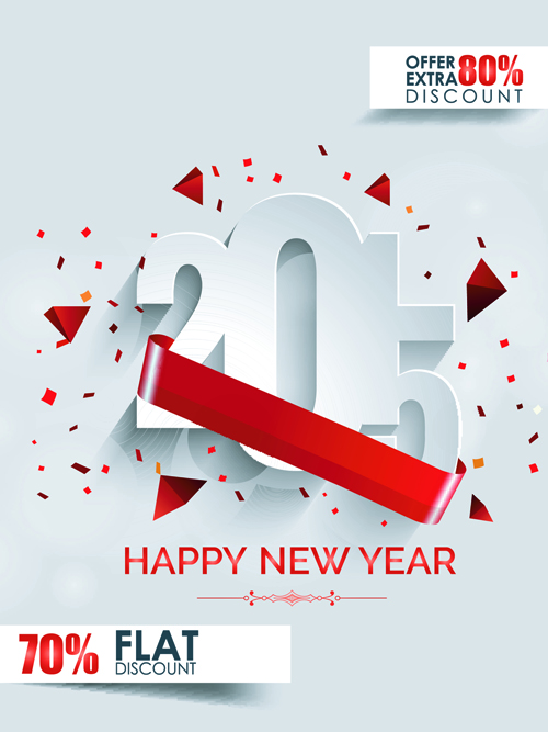 Original design 2015 new year discount flyer cover vector 04 Original design 2015 new year discount flyer cover vector 04