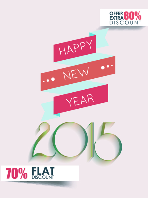 Original design 2015 new year discount flyer cover vector 05 Original design 2015 new year discount flyer cover vector 05