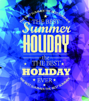 Summer Holidays with Abstract background vector 04