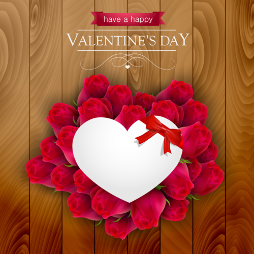 wooden valentines elements day background 