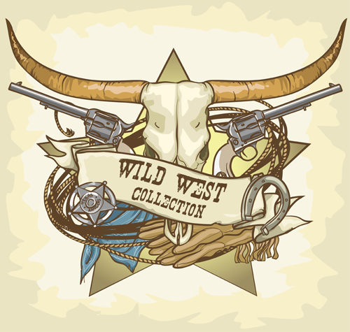 Vector wild west vintage labels 05 Vector wild west vintage labels 05