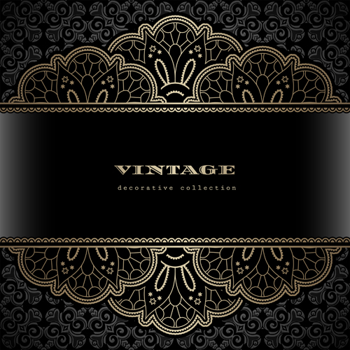 Vintage cecorative background material vector 02 Vintage cecorative background material vector 02