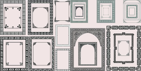 Antique square frame vector Antique square frame vector