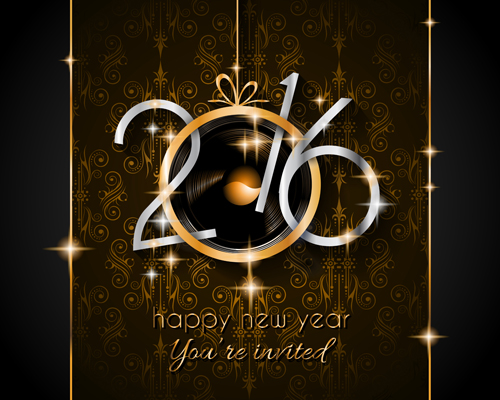 2016 new year with hanging decor vector background 04 2016 new year with hanging decor vector background 04