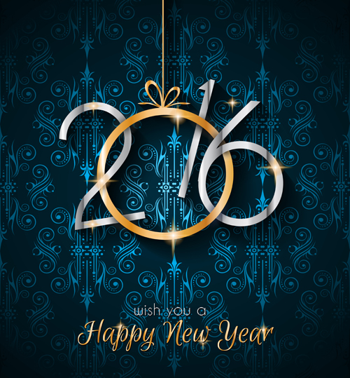 2016 new year with hanging decor vector background 05 2016 new year with hanging decor vector background 05