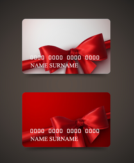 template cards business bow beautiful 