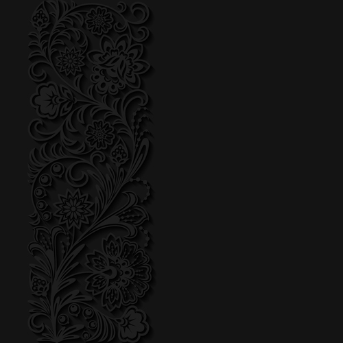 Black decor with background vector 02 Black decor with background vector 02