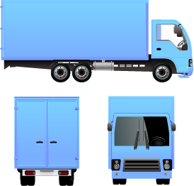 van delivery cargo blue 