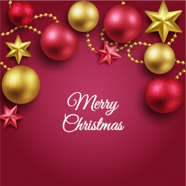 Christmas ball with stars vector background Christmas ball with stars vector background