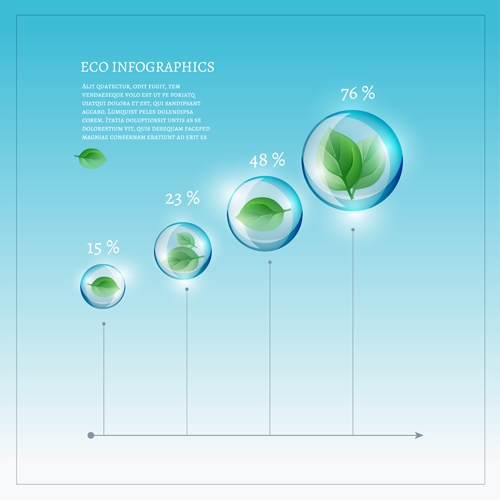Eco infographics elements vectors graphics 06 Eco infographics elements vectors graphics 06
