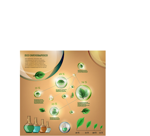 Eco infographics elements vectors graphics 08 Eco infographics elements vectors graphics 08