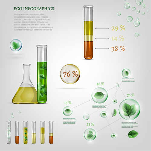 Eco infographics elements vectors graphics 11 Eco infographics elements vectors graphics 11