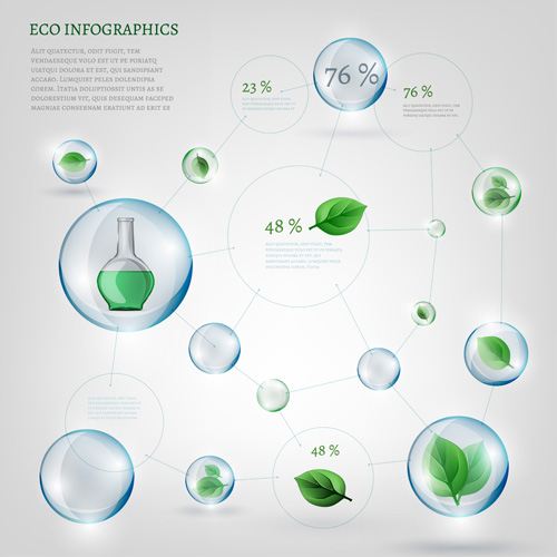 Eco infographics elements vectors graphics 19 Eco infographics elements vectors graphics 19