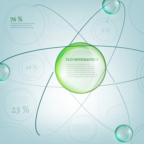 Eco infographics elements vectors graphics 21 Eco infographics elements vectors graphics 21