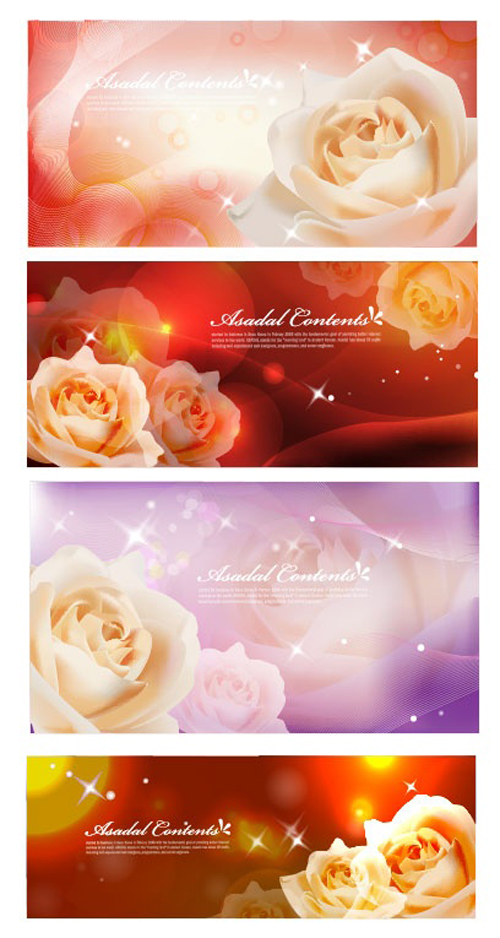 Elegant rose drwam vector material Elegant rose drwam vector material