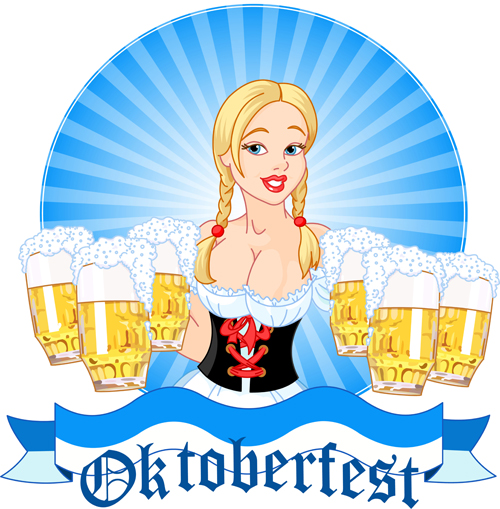 Oktoberfest girl beer 