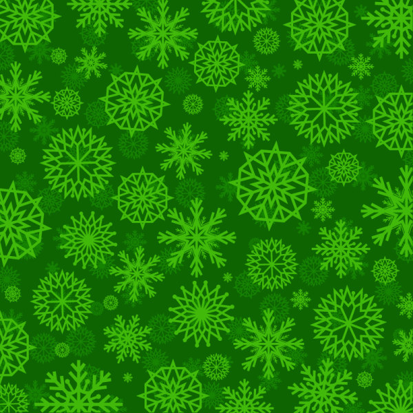 snowflake seamless pattern green 