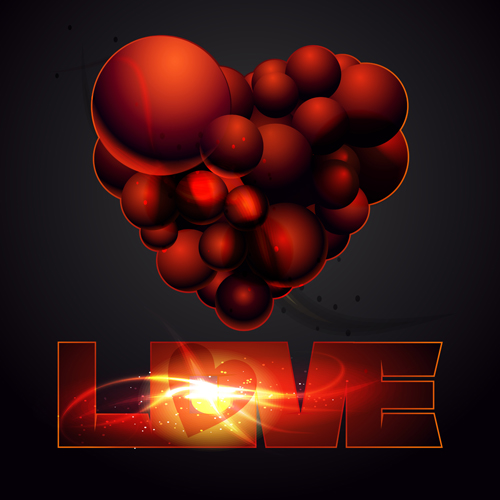 Heart with love vector graphics Heart with love vector graphics