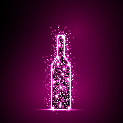 Purple light dot wine vector background