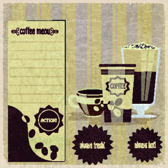 Retro Coffee advertising posters vector 01 Retro Coffee advertising posters vector 01