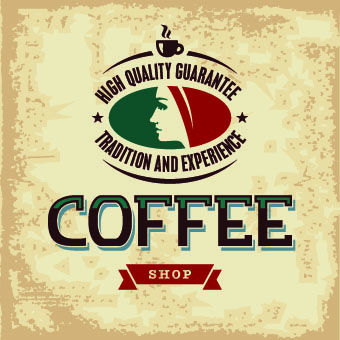 Retro Coffee advertising posters vector 02 Retro Coffee advertising posters vector 02