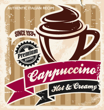 Retro Coffee advertising posters vector 03 Retro Coffee advertising posters vector 03