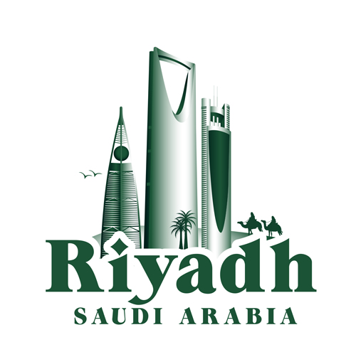 Riyadh famous buildings vector 02