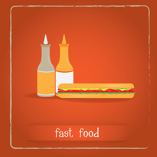 Simlpe fast food poster template vector 10 Simlpe fast food poster template vector 10