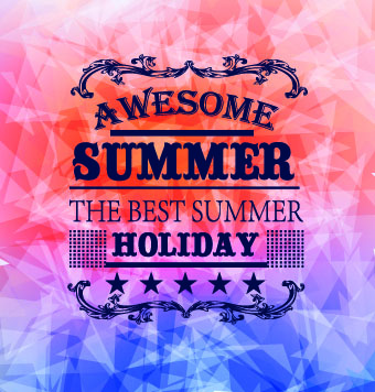 Summer Holidays with Abstract background vector 01 Summer Holidays with Abstract background vector 01