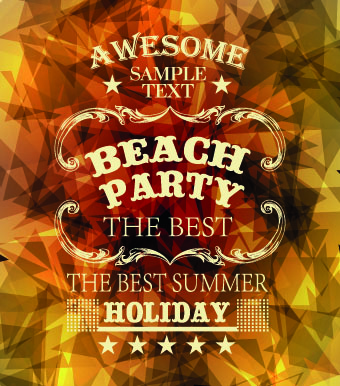 Summer Holidays with Abstract background vector 02 Summer Holidays with Abstract background vector 02