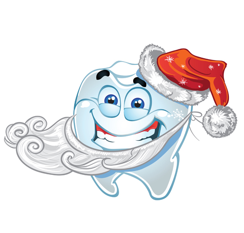 Teeth with santa claus vector Teeth with santa claus vector