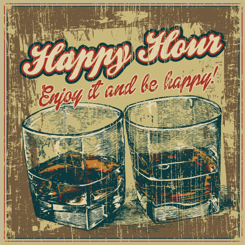 Whiskey poster hand drawn vectors material 02 Whiskey poster hand drawn vectors material 02