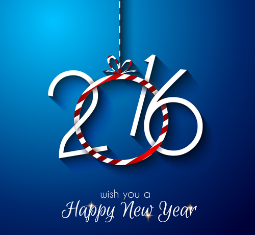 2016 new year with hanging decor vector background 02 2016 new year with hanging decor vector background 02