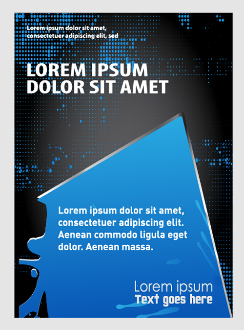 Blue styles brochure or flyer cover template vector 08 Blue styles brochure or flyer cover template vector 08