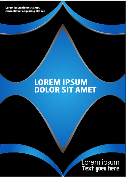 Blue styles brochure or flyer cover template vector 09 Blue styles brochure or flyer cover template vector 09