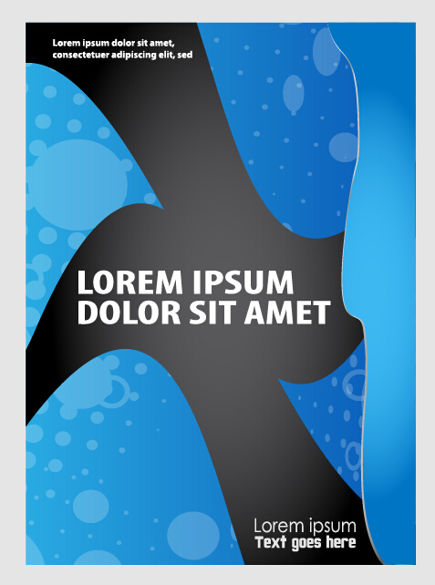 Blue styles brochure or flyer cover template vector 10 Blue styles brochure or flyer cover template vector 10
