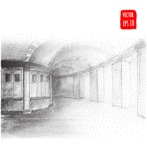 Blurs city street hand drawn vector 12 Blurs city street hand drawn vector 12