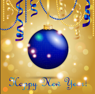 Christmas balls with confetti 2015 new year background vector 04