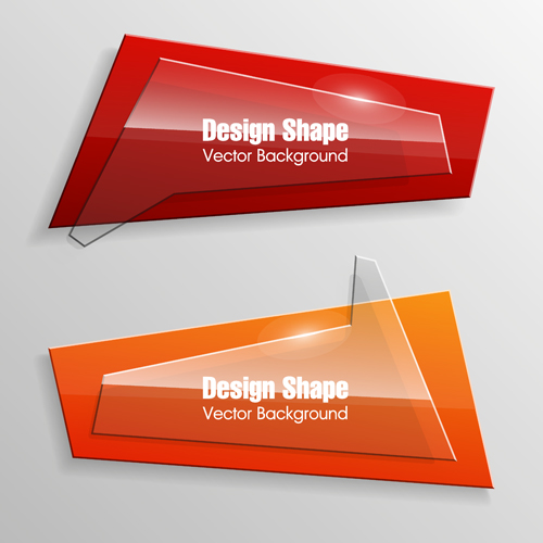 shape glass colorful banners 