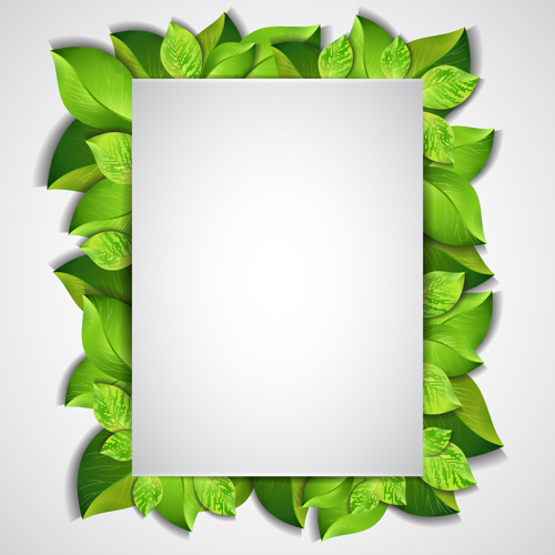 leaves green frame 