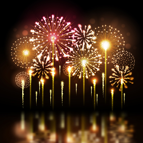 Holiday fireworks shining background vector 02 Holiday fireworks shining background vector 02
