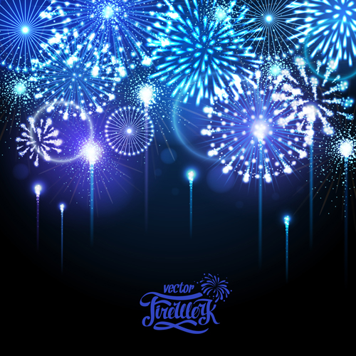 Holiday fireworks shining background vector 04 Holiday fireworks shining background vector 04