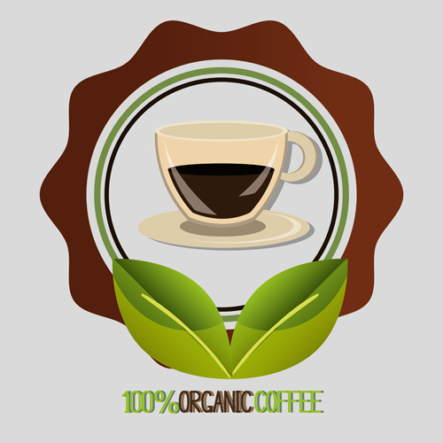 Organic coffee logos desgin vector 04 Organic coffee logos desgin vector 04