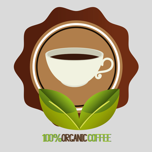 Organic coffee logos desgin vector 05 Organic coffee logos desgin vector 05