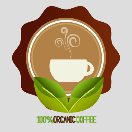 Organic coffee logos desgin vector 06 Organic coffee logos desgin vector 06