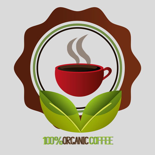 Organic coffee logos desgin vector 07 Organic coffee logos desgin vector 07