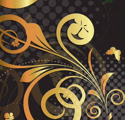 Romantic floral abstract background vector 01 Romantic floral abstract background vector 01